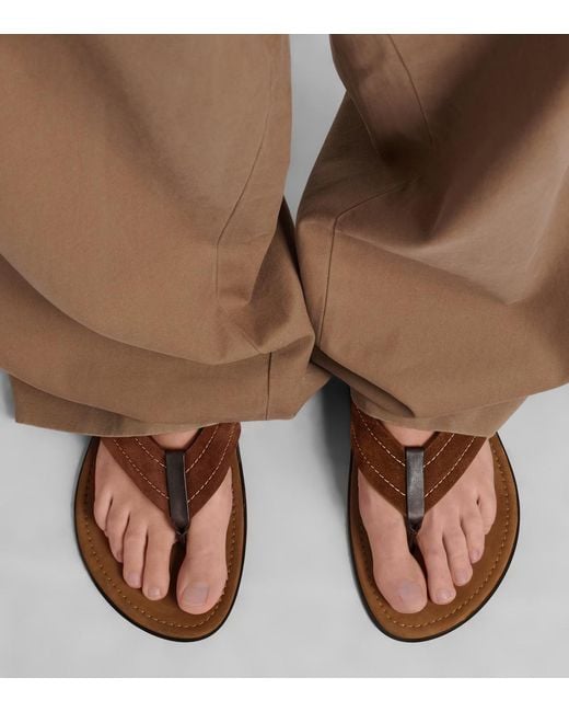 The Row Brown Beach Flip-Flops