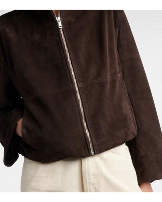 Nour Hammour Brown Etienne Suede Jacket