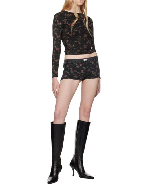 Alexander Wang Black Floral Pattern Sweater