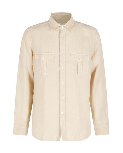 Seventy Natural Utility Linen Shirt for men