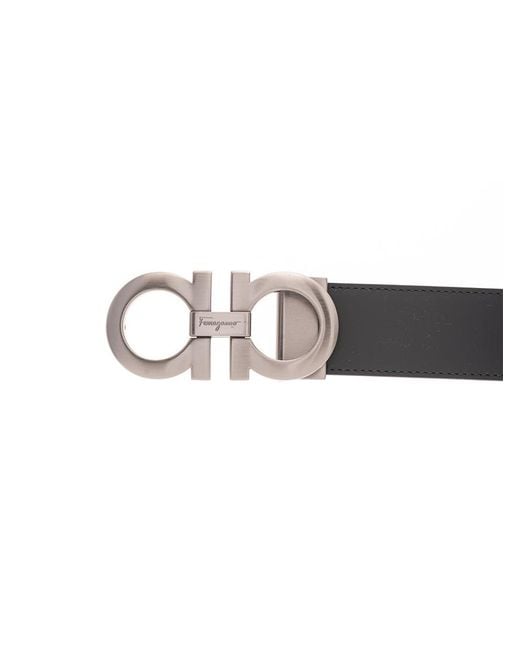 Ferragamo White Gancio Belt for men