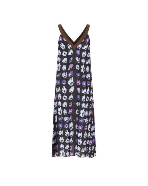 Prada Blue V-Neck Dress