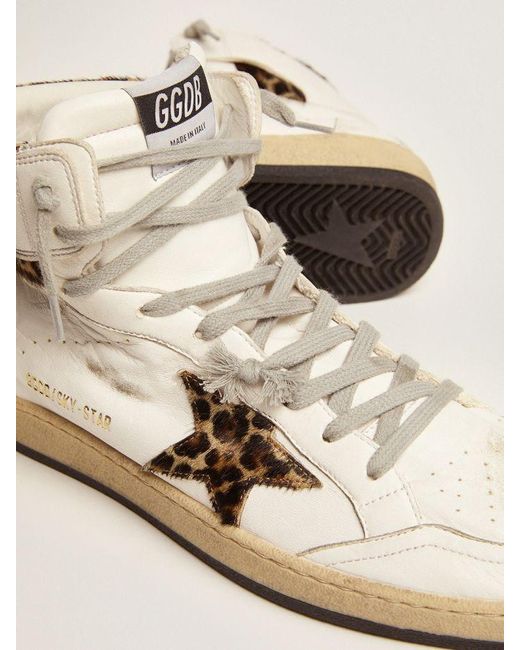 Golden Goose Deluxe Brand Natural Sky Star High-Top Sneakers for men