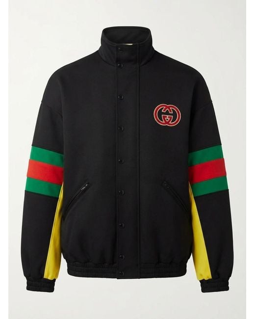 Gucci Blue Logo Patch Detail Buttoned Jacket for men
