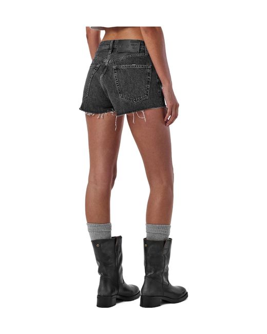 Off-White c/o Virgil Abloh Gray Acidwash Denim Shorts