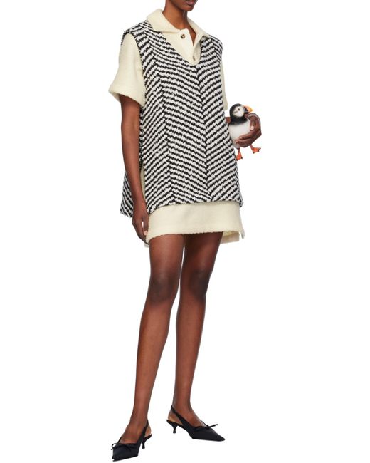 J.W. Anderson Black Chevron-Knit Top