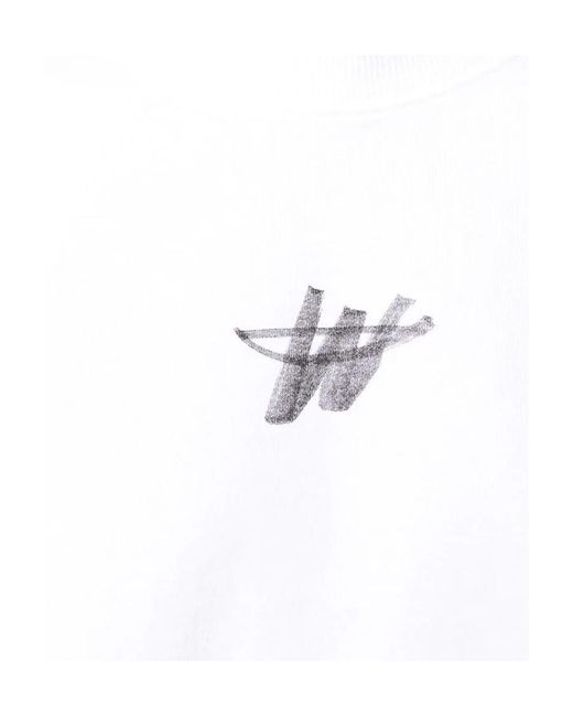 we11done White Branded Perforated Sweatshirt for men