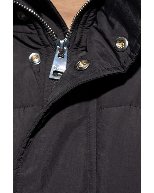 Etudes Studio Blue Polaris Logo-Patch High-Neck Padded Jacket