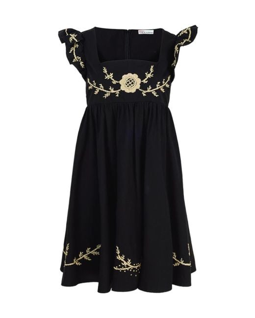 RED Valentino Black Square Neck Dress