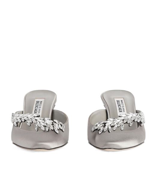 Balenciaga White Manolo Blahnik Mule