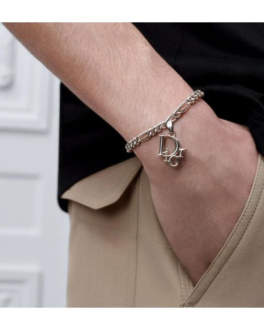 Dior Metallic Charms Chain Link Bracelet for men