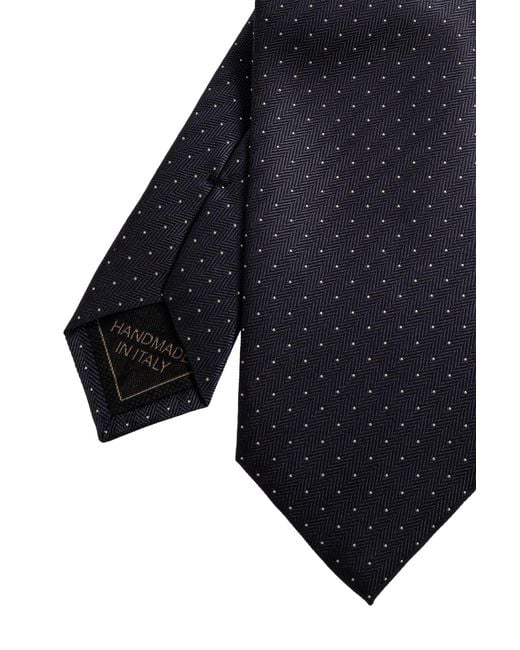 Brioni Blue Pointed-Tip Tie for men