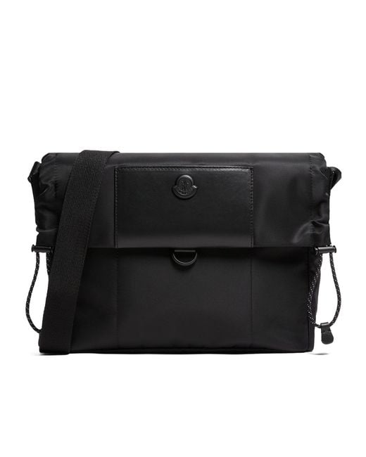 Moncler Black Kenton Drill Messenger Bag for men
