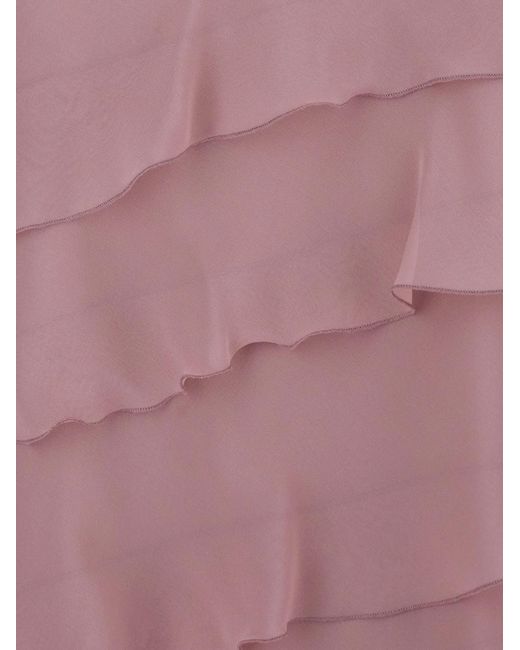 Antonelli Purple Marilyn Tiered-Ruffles Dress