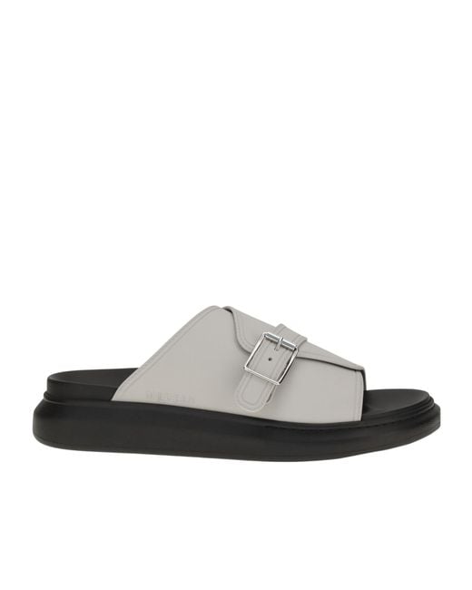 McQueen Multicolor Buckle-Fastening Leather Sandals for men