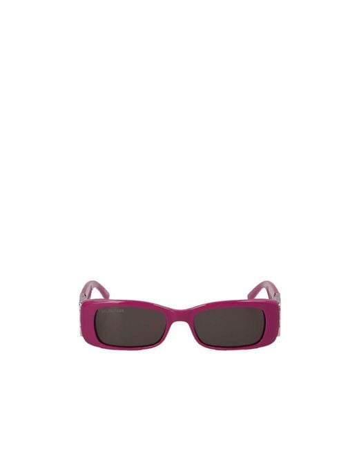 Balenciaga Pink Eyewear Rectangular Frame Sunglasses