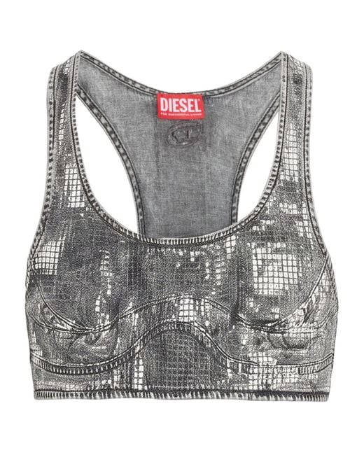 DIESEL Gray Top Cotton