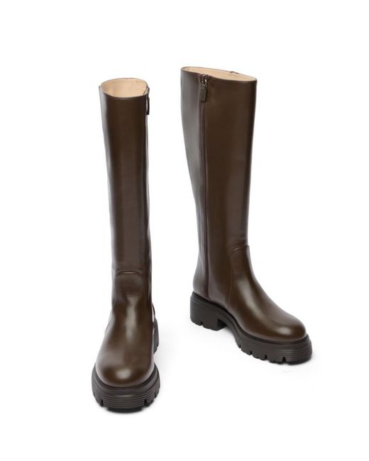 Stuart Weitzman Brown Hudson Lite Zip Boot
