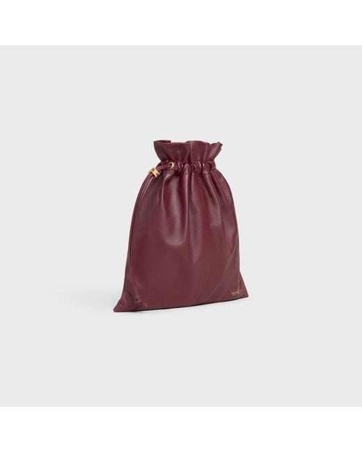 Céline Red Small Crystal Pouch
