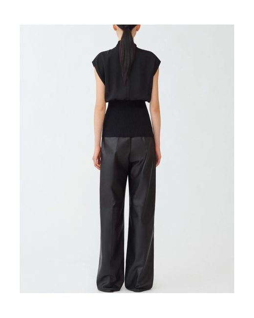 Fabiana Filippi Blue Sleeveless Panelled Blouse