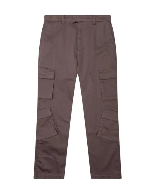 Represent Brown Cargo Flap-Pocket Trousers for men
