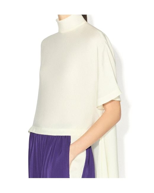Alaïa White Asymmetric Cady Top