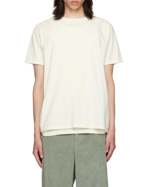 Maison Margiela White Logo-Printed Crewneck T-Shirt