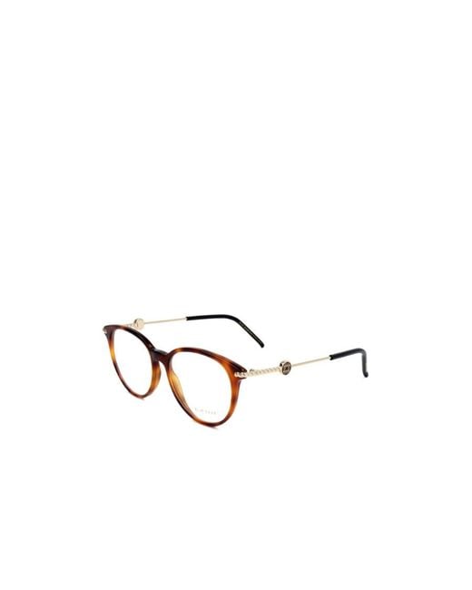 Elie Saab White Round Frame Glasses