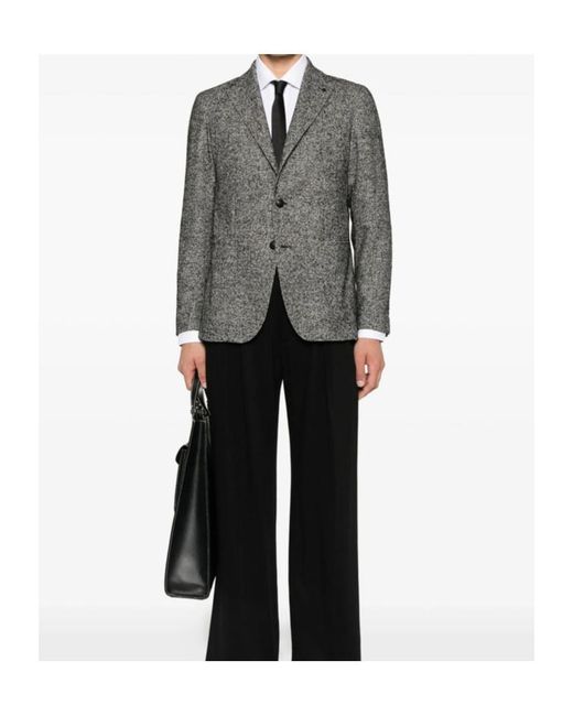 Mazzarelli White Lapel Long Sleeve Shirt for men