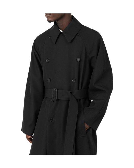 Saint Laurent Black Long Trench Coat for men