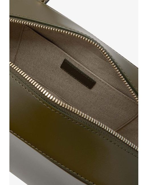 A.P.C. Green Structured Leather Shoulder Bag