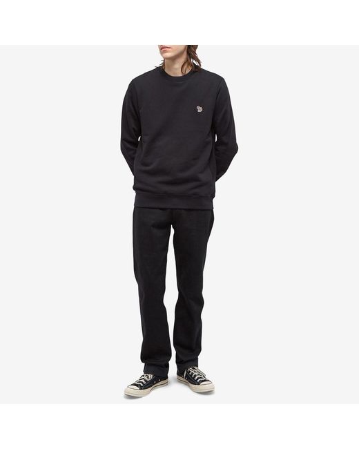 Paul Smith Blue Ps Zebra Logo Embroidered Sweatshirt for men