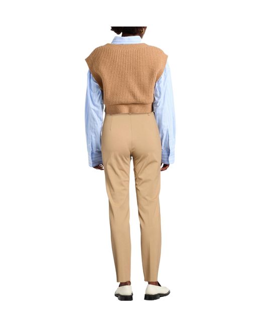Max Mara Natural Slim-Fit Casual Pants