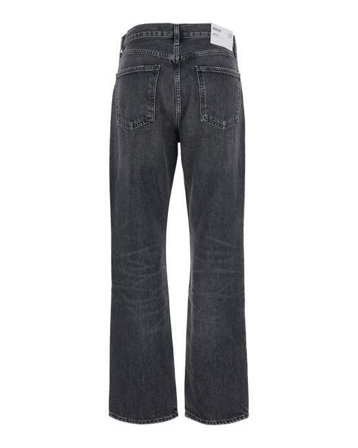 Agolde Gray Lana Straight-Leg Jeans