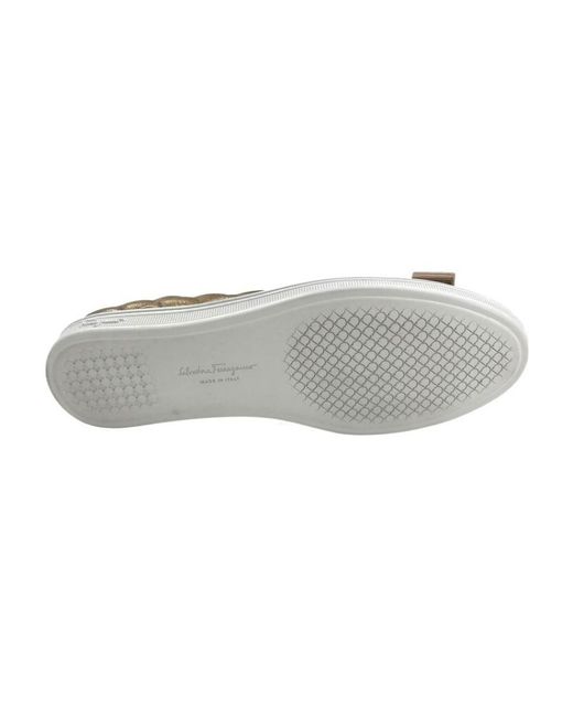 Ferragamo Multicolor Logo Flats