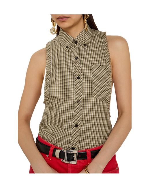 Versace Natural Checked Shirt