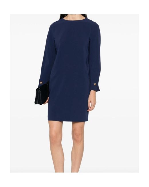 Max Mara Blue Long Sleeve Dress