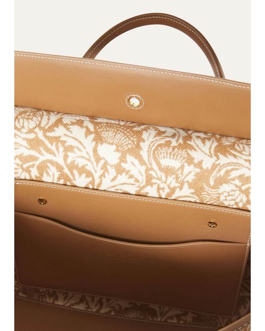 Loro Piana Brown Loom L32 Handbag