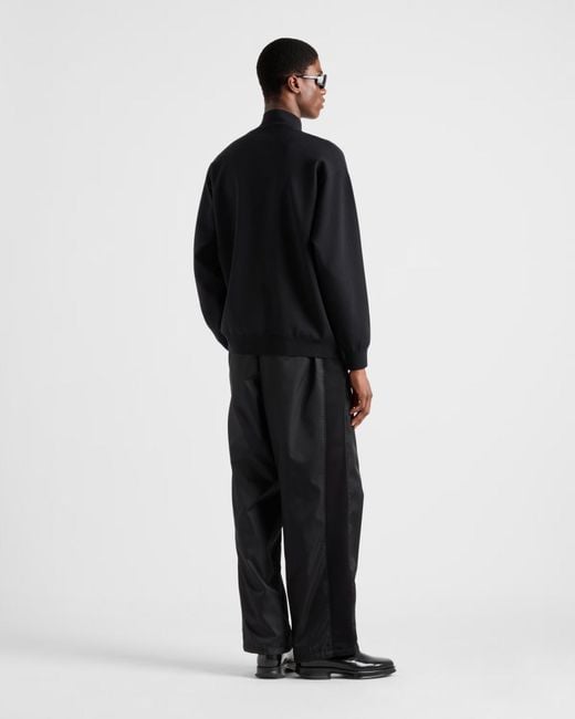 Prada Black Superfine Wool Cardigan for men