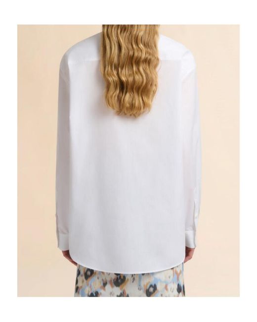 Marni White D-Ring Neck Strap Poplin Shirt