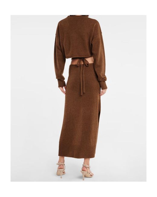 Christopher Esber Brown Openwork Knit Dress