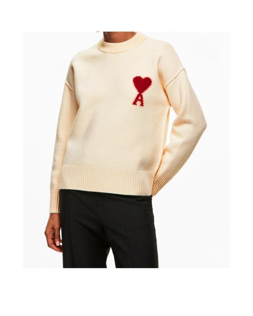 AMI Natural Crew Neck Sweater