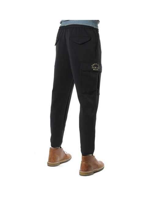 Emporio Armani Black Slimming Overalls And Casual Pants for men