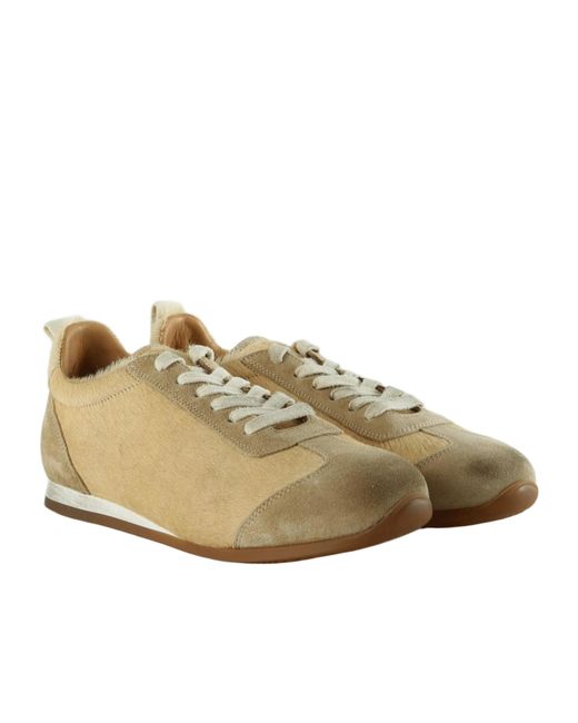 Uma Wang Natural Lace-Up Sneakers