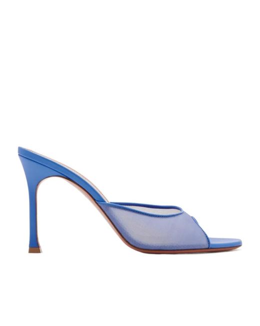 AMINA MUADDI Blue Alexa Heeled Mules