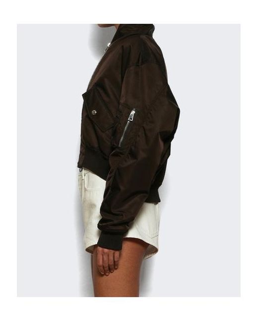 Givenchy Brown Zipped Shawl Collar Bomber Jacket