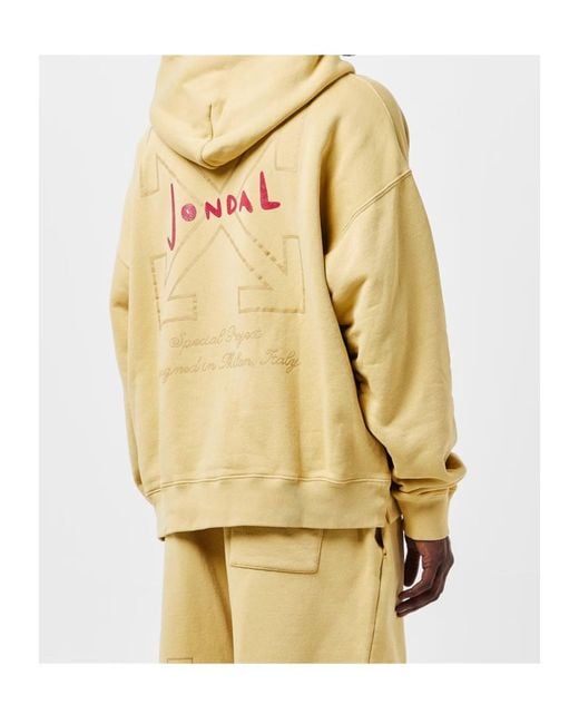 Off-White c/o Virgil Abloh Yellow Printed Sweatshirt for men
