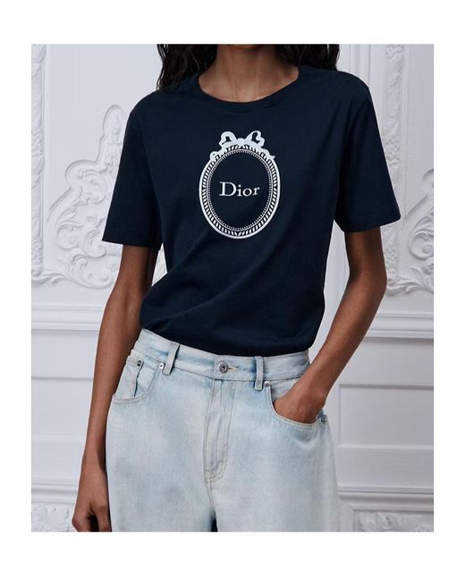 Dior Blue Short-Sleeved T-Shirt