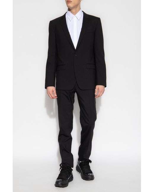 Dolce & Gabbana Black Single-Breasted Straight-Leg Tailored Suit for men
