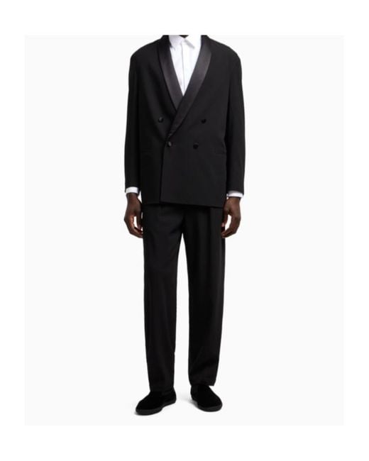 Giorgio Armani Black Two Piece Tailored Suit for men